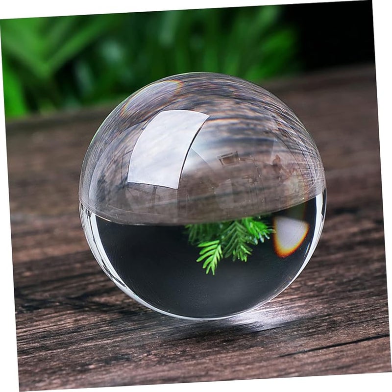 White Crystal Ball Glass Sphere for Feng Shui Meditation Photography Home Decor - Image 2